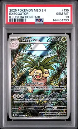 Exeggutor 135/132 Illustration Rare Pokemon Me01: Mega Evolution Holo PSA 10 TCG - Image 1