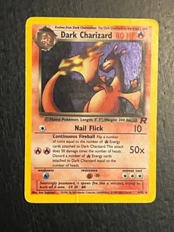 Pokemon TCG Dark Charizard Team Rocket Holo Rare 80 HP 4/82 English - Image 1