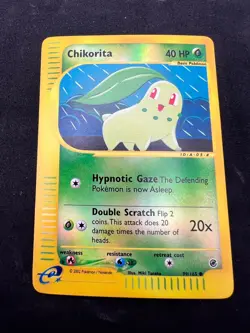 Chikorita Reverse Holo 99/165 Pokemon Expedition small imperfection - Image 1