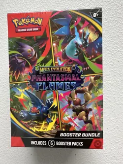 Pokemon TCG Mega Evolution Phantasmal Flames Booster Bundles New Sealed 6 Packs - Image 1