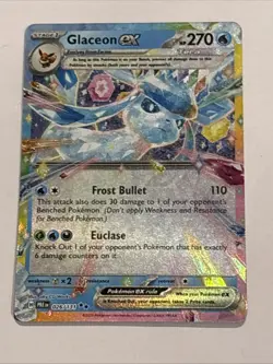 Glaceon ex 026/131 Sv: Prismatic Evolutions Holo Pokemon TCG NM Pack Fresh - Image 1