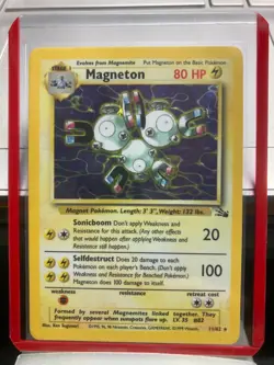 1999 Vintage Wizards Pokemon Fossil Set Magneton 11/62 Holo Rare Used - Image 1