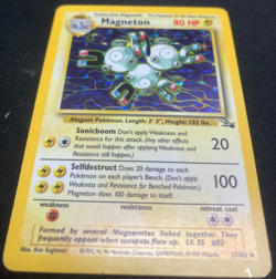 1999 Vintage Wizards Pokemon Fossil Set Magneton 11/62 Holo Rare Used - Image 4