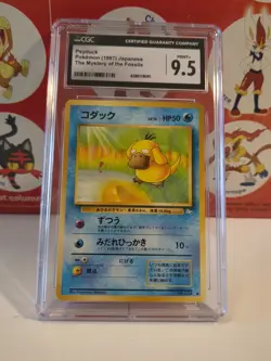 Pokemon, Psyduck, #54, 1997, CGC 9.5 Mint Japanese, Mystery Of The Fossil - Image 2