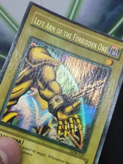 Yugioh Left Arm of the Forbidden One LOB-123 Wavy Ultra Rare Faded LP - Image 3