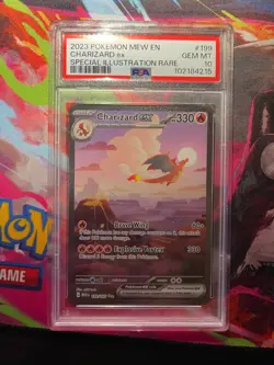 2023 POKEMON MEW EN-151 SPECIAL ILLUSTRATION RARE #199 CHARIZARD EX PSA 10 - Image 1