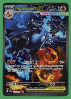 Mega Charizard X Ex Pokemon Phantasmal Flames SIR 125/094 - Image 1