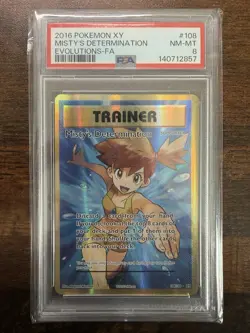 2016 Pokemon XY Misty’s Determination PSA 8 - Image 1