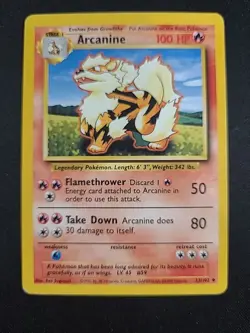 Pokemon Arcanine 023/102 Base Set Regular LP- - Image 1