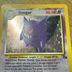 Pokemon Vintage Holo Fossil Gengar WoTC 1999 - Image 2