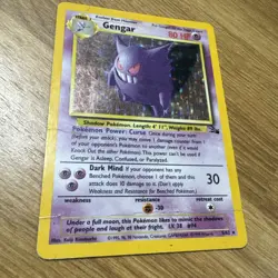 Pokemon Vintage Holo Fossil Gengar WoTC 1999 - Image 3