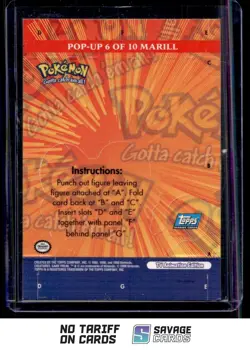 2000 Pokemon Series 3 Pop-Up Marill #6 - Image 2