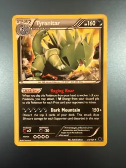 Pokemon Tyranitar 56/124 Cosmos Holo Rare XY Fates Collide TCG - Image 1