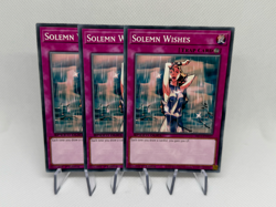 Solemn Wishes SBC1-ENH17 Playset x3 Common Speed Duel 1st Ed NM YuGiOh - Image 1