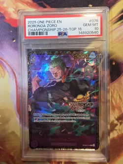 Roronoa Zoro Championship 25-26 Regional OP09-076 One Piece Promotion Cards Foil - Image 3