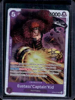 2023 One Piece Awakening of the New Era Eustass"Captain"Kid Super Rare #OP05-074 - Image 1