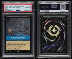 2023 Disney Lorcana - The First Chapter 1 Foil Develop Your Brain PSA 10 GEM MT - Image 3