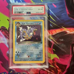 2000 Dark Gyarados Holo Card PSA 6 Pre-Release #8 Pokemon TCG FART SWIRL - Image 1
