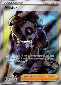 Allister - 179/185 - Pokemon Vivid Voltage Sword & Shield Full Art Rare Card NM - Image 1