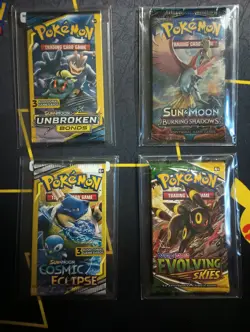 Sealed Pokemon Burning Shadows Evolving Skies Cosmic Eclipse Tin Pack Card Lot - Image 2