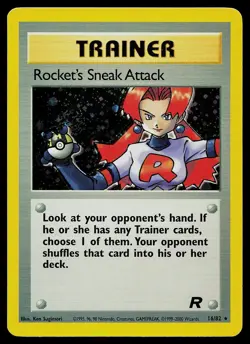 Pokemon Card - Rocket's Sneak Attack Team Rocket 16/82 Holo Unlimited Holo Rare - Image 1
