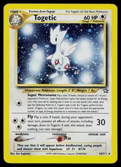 Pokemon Card - Togetic Neo Genesis 16/111 Holo Unlimited Holo Rare - Image 1