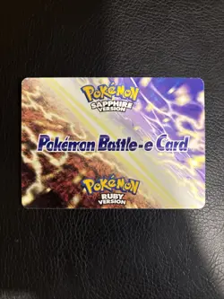 Pokemon Battle-e Card Gentleman Nils Sapphire Ruby Version GBA 2003 - Image 2