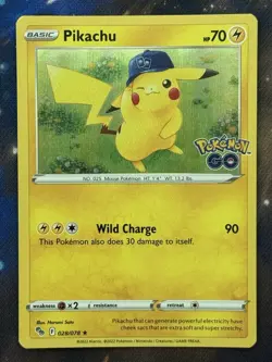 Pikachu 028/078 NM Holo Rare Pokemon GO Pokemon Card - Image 1