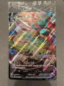 Sealed Pokemon Snorlax VMAX Jumbo Card 142/202 Gamestop Promo - Image 1