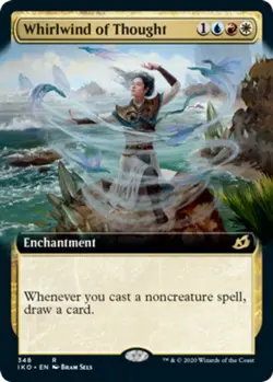 Whirlwind of Thought - Extended Art Magic mtg Light Play, English Ikoria: Lair o - Image 1