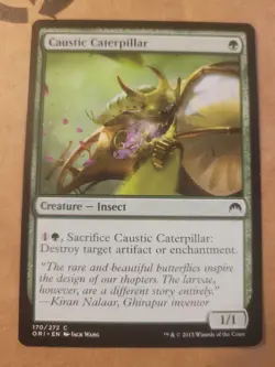 Magic the Gathering MTG Caustic Caterpillar #170 Insect Origins LP BULK DSICOUNT - Image 1