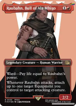 Raubahn, Bull of Ala Mhigo (Borderless) (Surge Foil) [FIN - 533] - NM [Foil] ... - Image 1