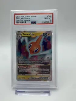 Pokemon Rotom VSTAR Ultra Rare PSA 10 Crown Zenith 046/159 Holo - Image 1
