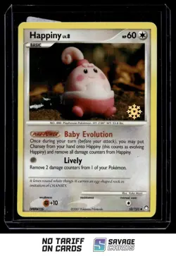2007 Pokemon Diamond & Pearl - Mysterious Treasures CNTDWN Snow Flake Happiny - Image 1