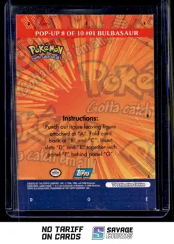 2000 Pokemon Series 3 Pop-Up Bulbasaur #8 - Image 2