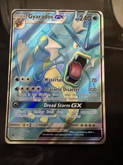 Pokemon Gyarados GX TCG Full Art Holo Card Crimson Invasion 101/111 - Image 1