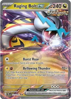 Pokemon TCG Raging Bolt Ex 123/162 Double Rare Holo NM Temporal Forces - Image 1