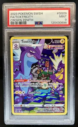 2023 Pokemon SWSH Crown Zenith Toxtricity Galarian Gallery #GG09/GG70 PSA 9 - Image 1