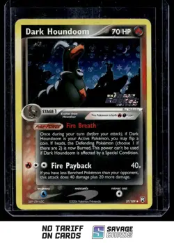 2004 Pokemon EX - Team Rocket Returns Stamped Energy Holo Dark Houndoom #37/109 - Image 1