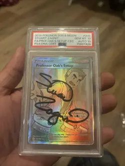 PSA 10 Signed Stuart Zagnit Pokemon Professor Oak's Setup Cosmic Eclipse 233/236 - Image 4