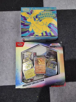 Pokemon TCG: Escended Heros ETB And Prismatic Evolutions Poster Collection - Image 1
