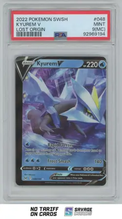 2022 Pokemon Sword & Shield - Lost Origin Kyurem V PSA 9 #048/196 - Image 1