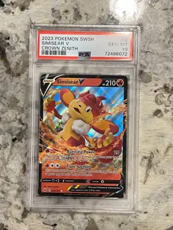Pokemon Crown Zenith Simisear V #022 PSA 10 *072 - Image 1