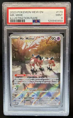 2023 Pokemon SV 151 Mr. Mime #179/165 PSA 9 - Image 1
