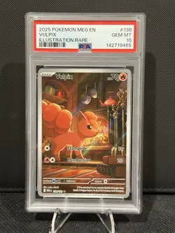 PSA 10 Vulpix 138/132 Illustration Rare Mega Evolution 2025 Pokemon English - Image 1