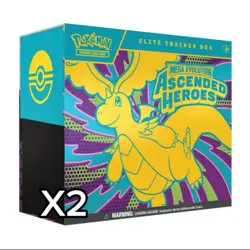 Pokemon TCG x2 Ascended Heroes ETB Elite Trainer Box - Image 1