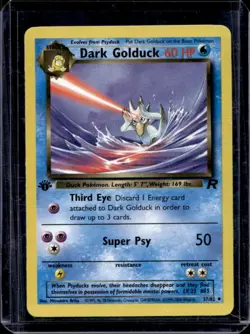 2000 Pokemon Team Rocket First Edition Dark Golduck #37/82 - Image 1