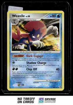2007 Pokemon Diamond & Pearl - Moonlit Pursuit CNTDWN Snow Flake Weavile #40/132 - Image 1