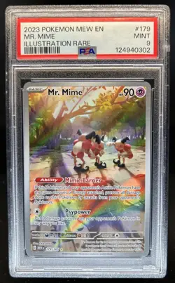 2023 Pokemon SV 151 Mr. Mime #179/165 PSA 9 - Image 1