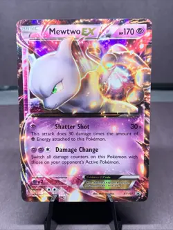 Pokemon TCG Mewtwo EX XY107 XY Holo Rare 2016 Black Star Promo NM - Image 1